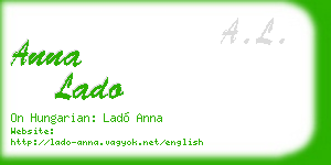 anna lado business card
