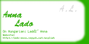 anna lado business card